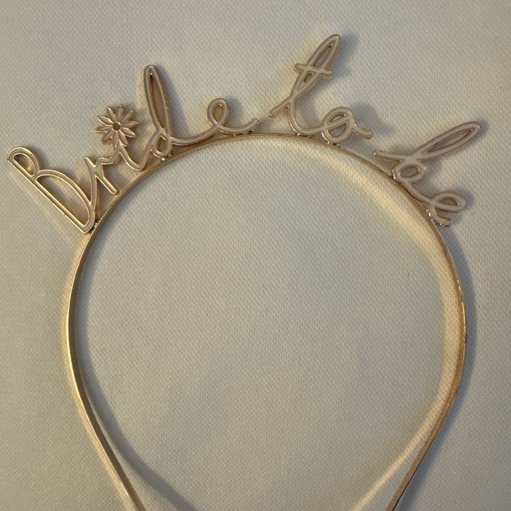 Bride to Be Gold Headband Bridal Shower Bachelorette Party Headband